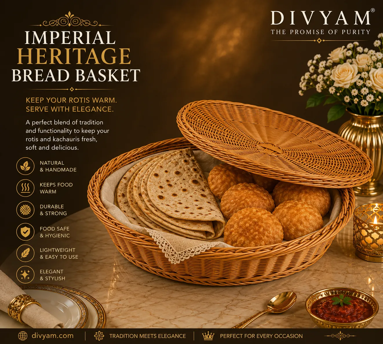 Imperial Heritage Bread Basket presentation by D I V Y A M®